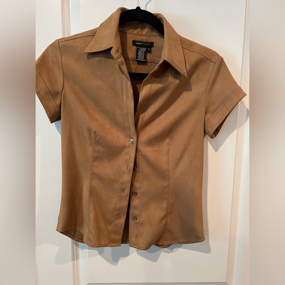 Super cute BCBG faux suede top. Size 4